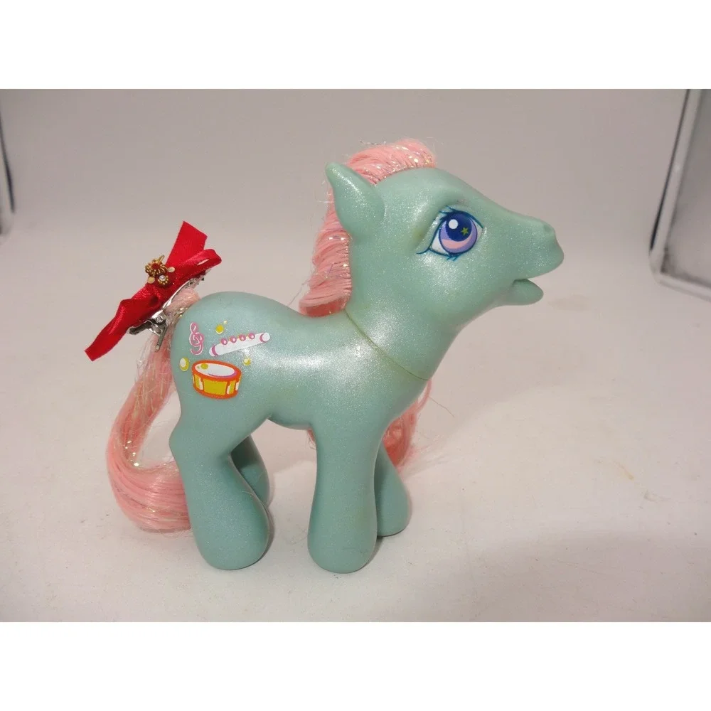 My Little Pony Piccolo Figure‎ With Glitter Hair Teal Pink Hasbro VTG 2002 G3